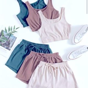 Three pajama short sets